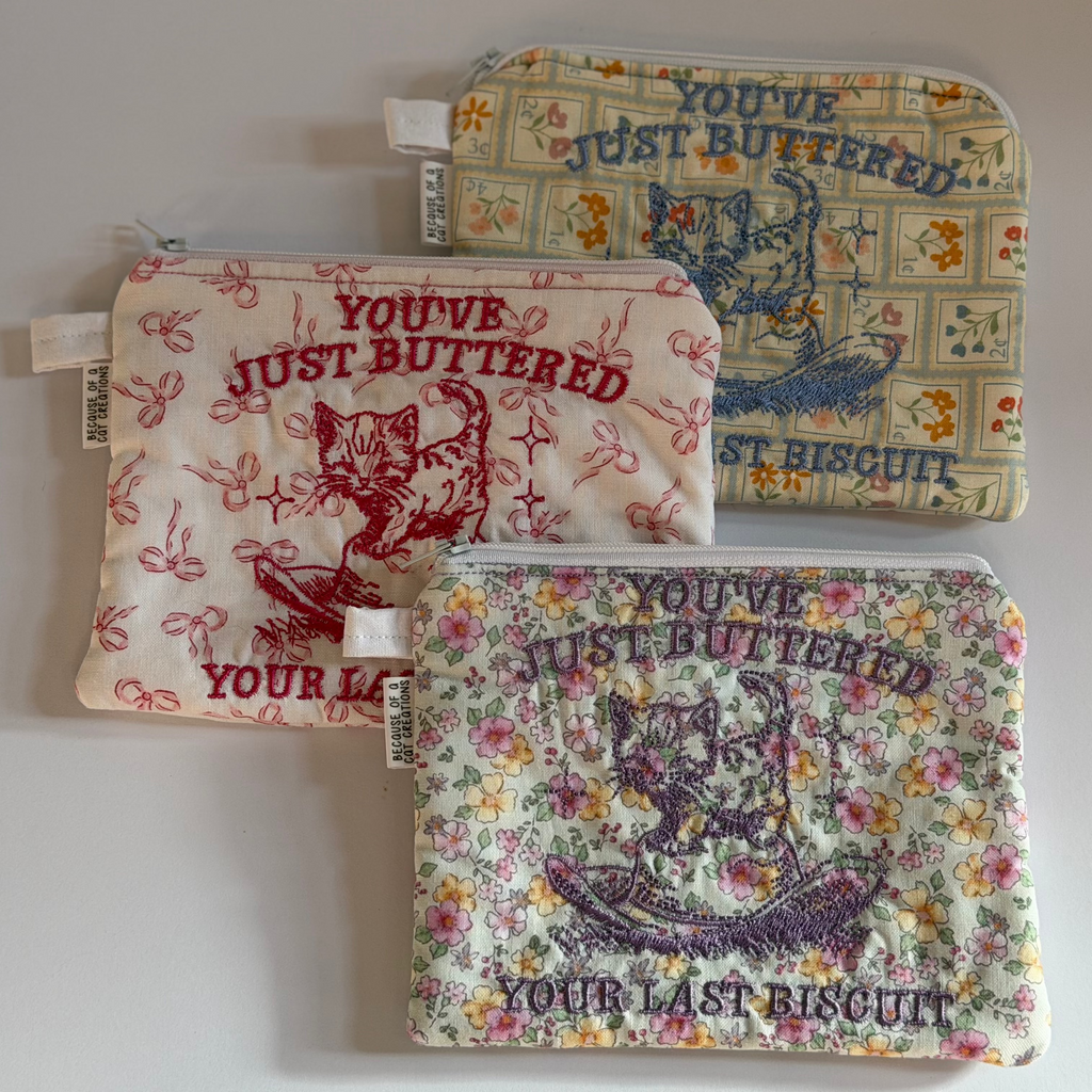 Embroidered Zipper Bags